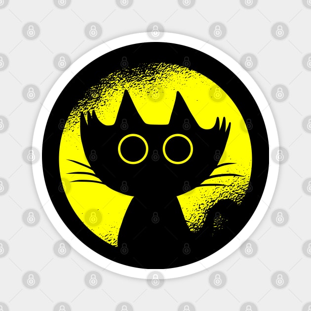 funny cat – Darkness the cat (wide-open eyes) Magnet by LiveForever